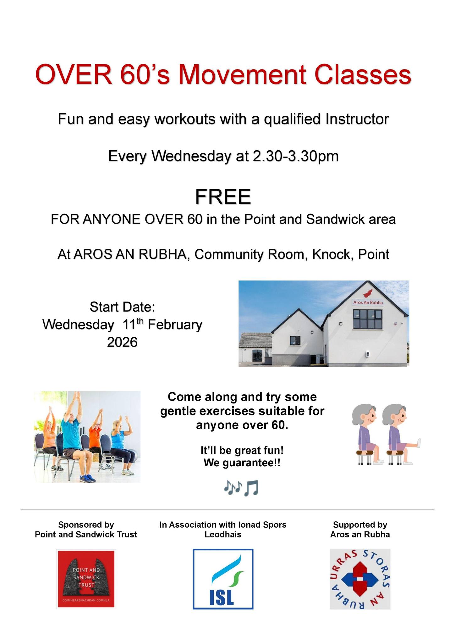 Movement Classes over 60's
